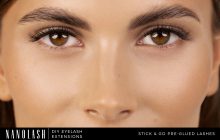 rzęsy w kępkach z klejem nanolash