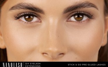 rzęsy w kępkach z klejem nanolash